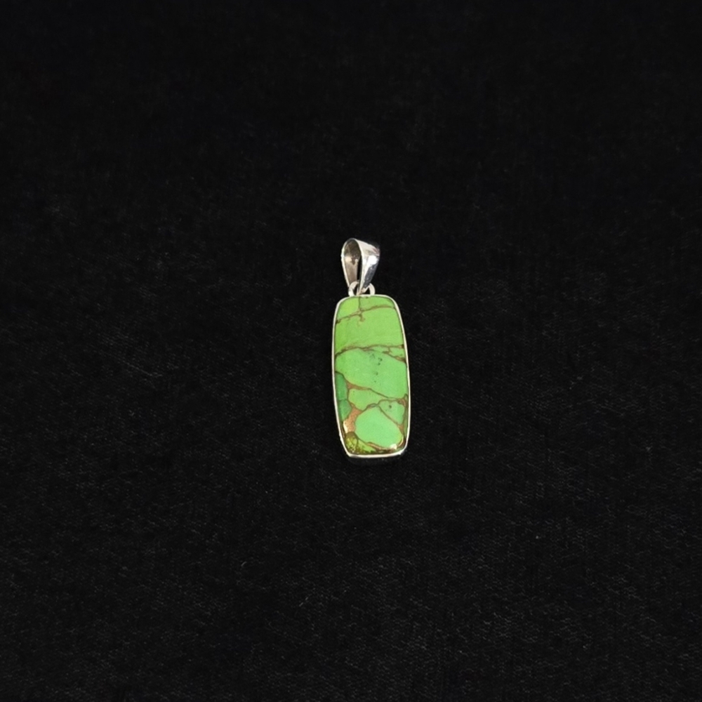 Green Copper Turquoise Pendant  #999